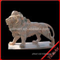 Mixed Color Marble Stone Strong Lion Sculpture YL-D141